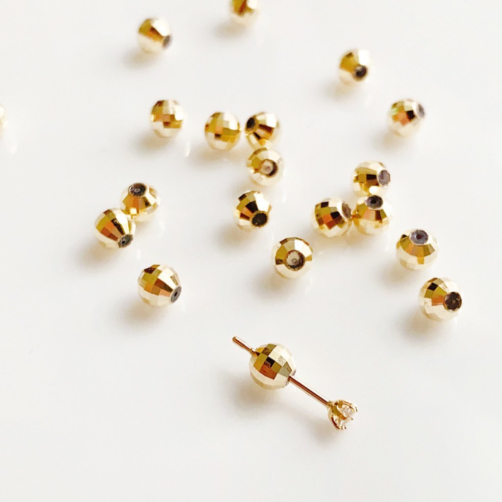 小金球矽膠耳釦