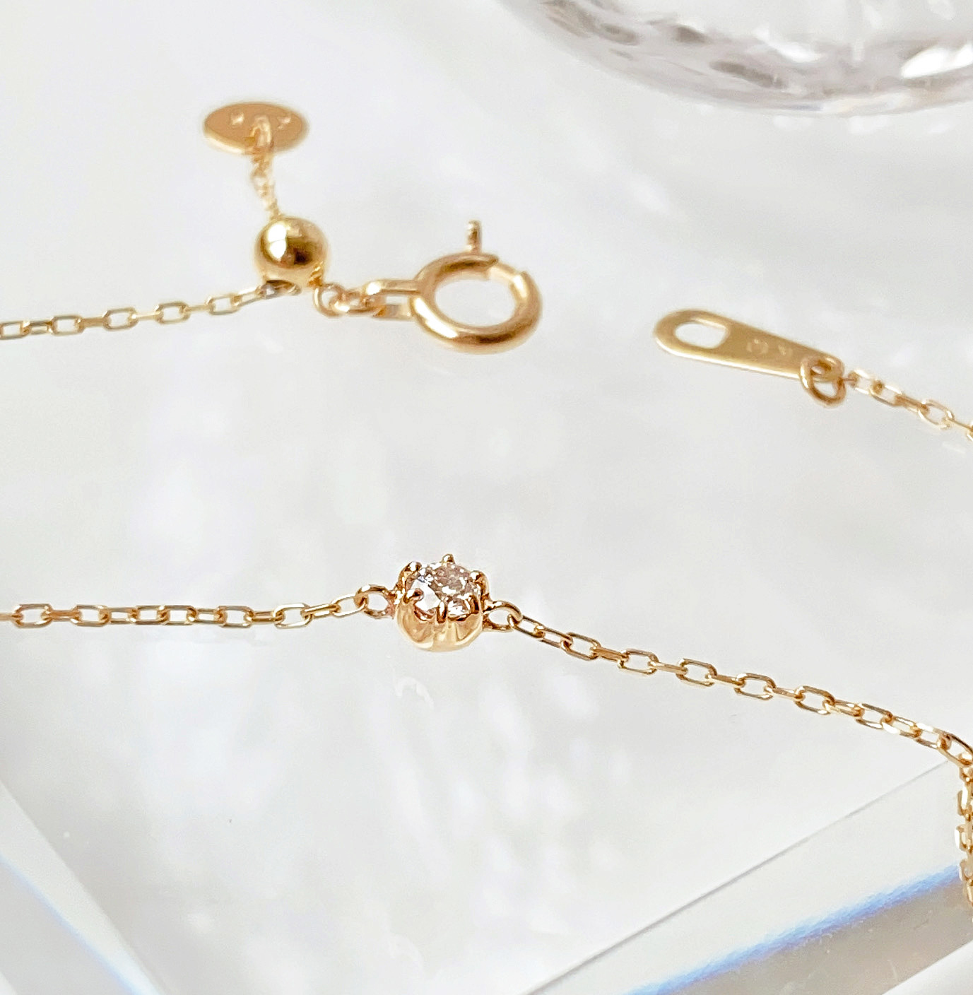 0.05ct六爪單鑽手鍊