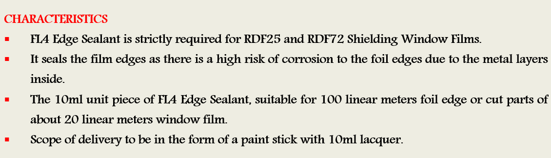 FL4 Edge Sealant Characteristics