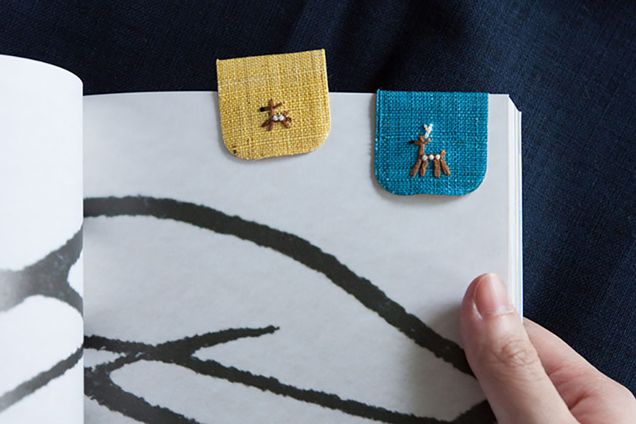 中川政七- 鹿家族 磁鐵書籤 青黃