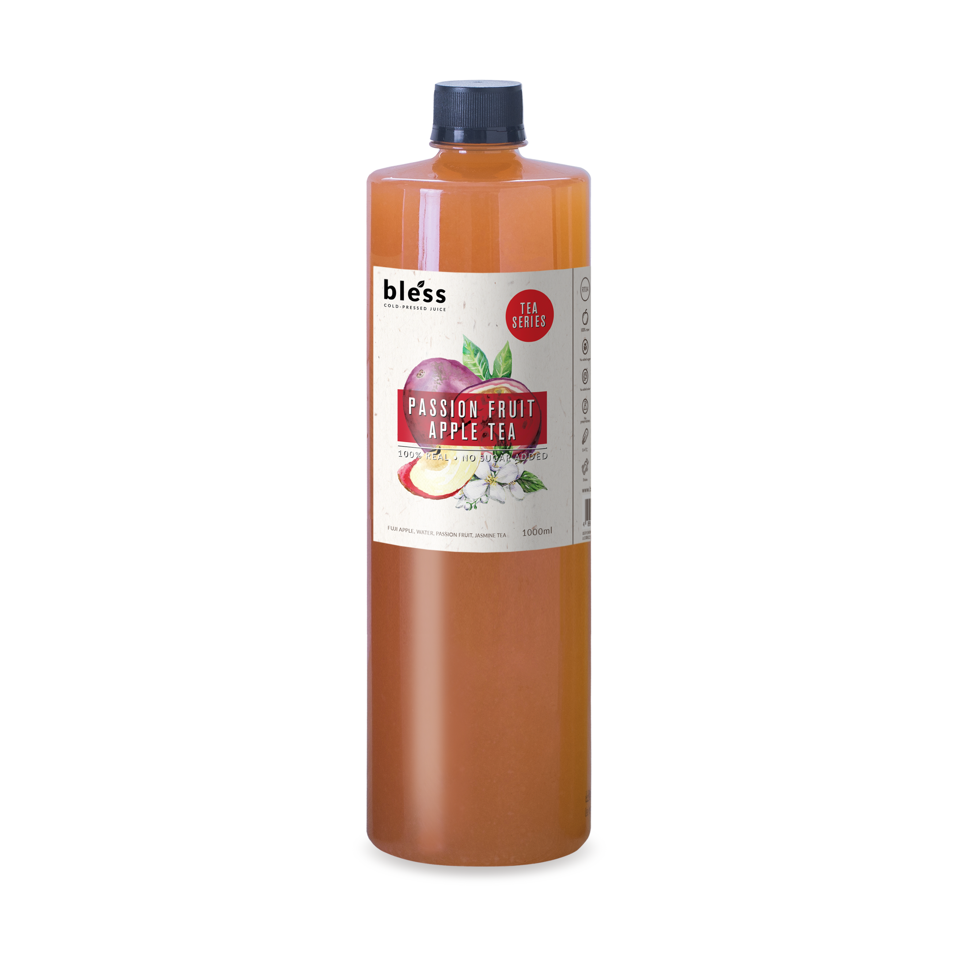 Inotea 2203353 16.6 fl oz Passion Fruit Apple Tea Beverage Tea in RTD -  Pack of 12