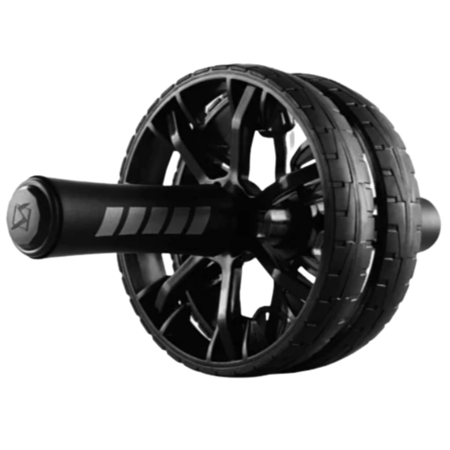 GYM FACTORY 黑色車輪型 腹健滾輪 | 靜音滑輪 | 高密度泡棉手柄 | 附加厚跪墊