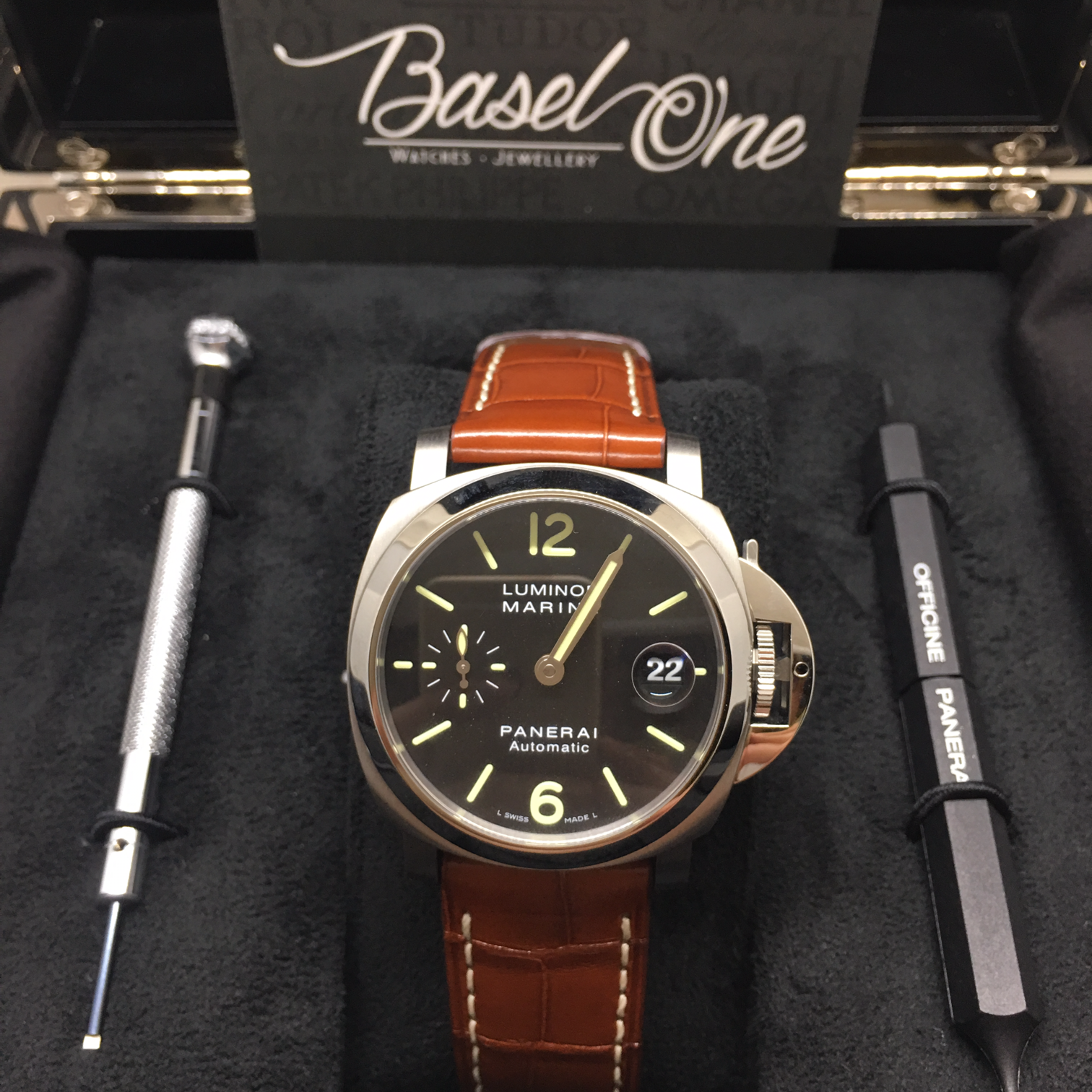 PAM 048 Luminor steel Automatic 40MM leather strap