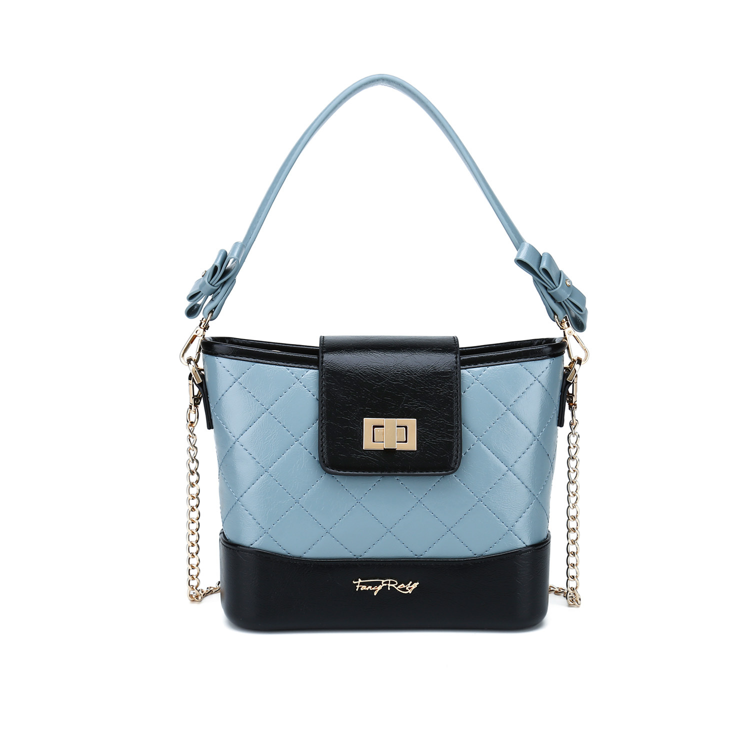 Fancy Bow Bow Quilted Top Handle Shoulder Bag