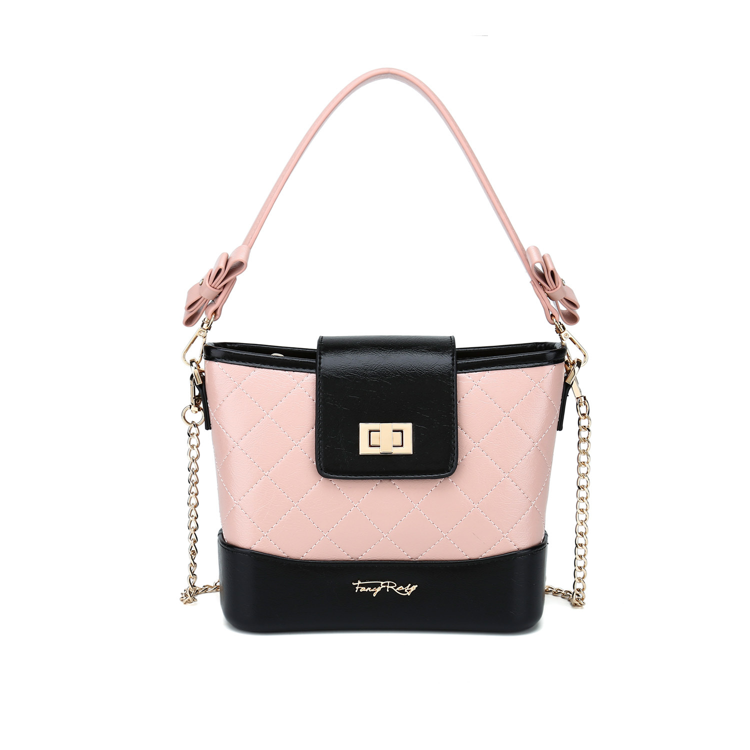 Fancy Bow Bow Quilted Top Handle Shoulder Bag