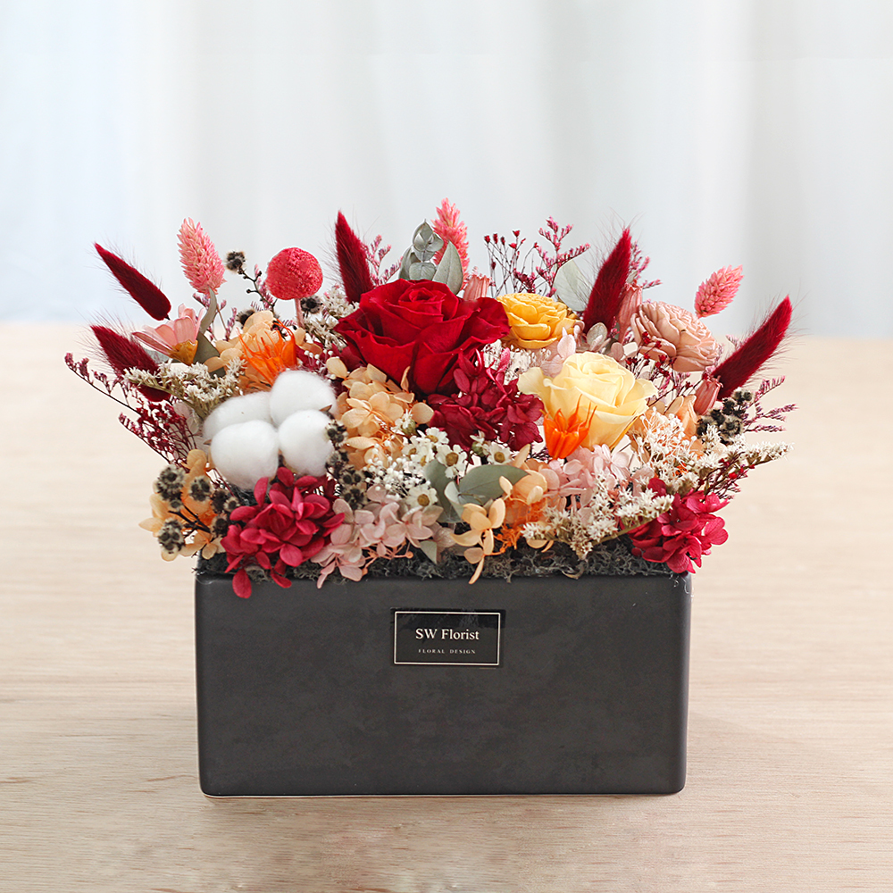 |富麗堂皇-工業風-永生花盆栽-開幕祝賀禮-家中布置-大型|