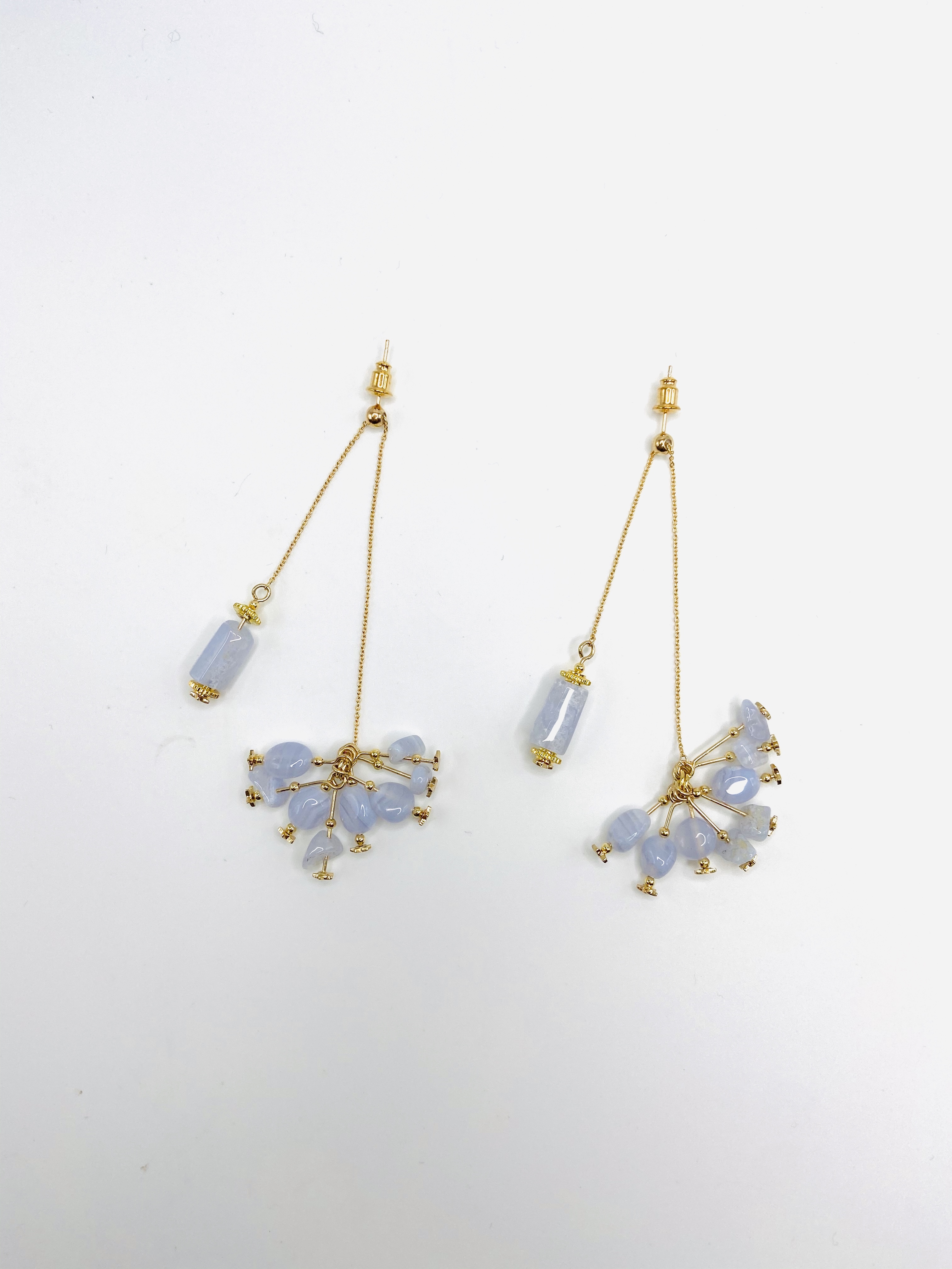 COLE COOL高氣質天然紫瑪瑙可調長度耳環耳夾