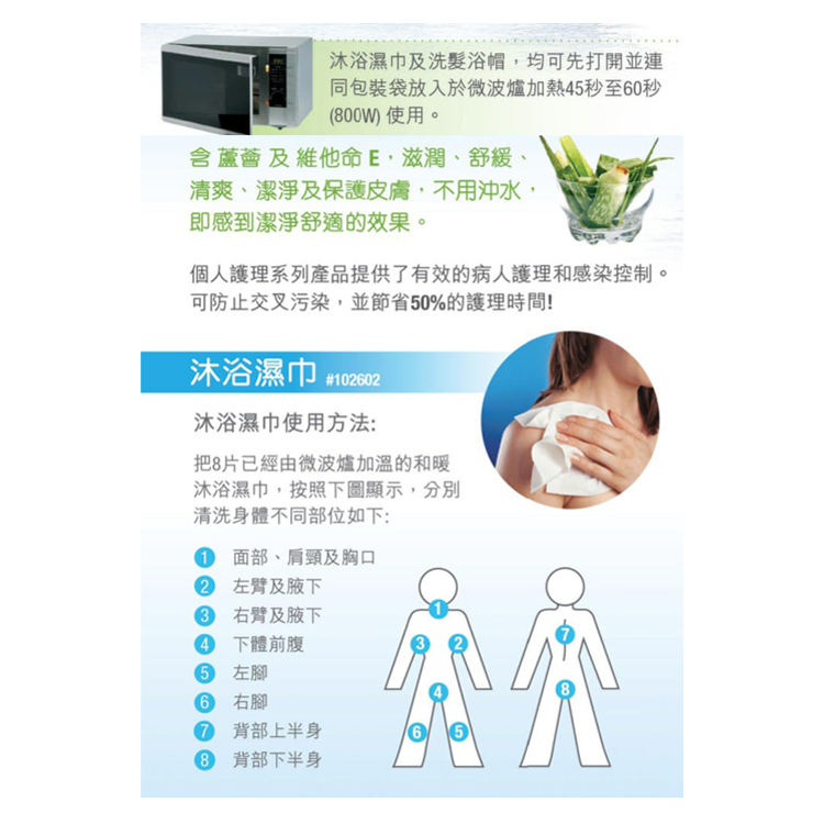 Medicom 麦迪康 - 沐浴湿巾 | 8片