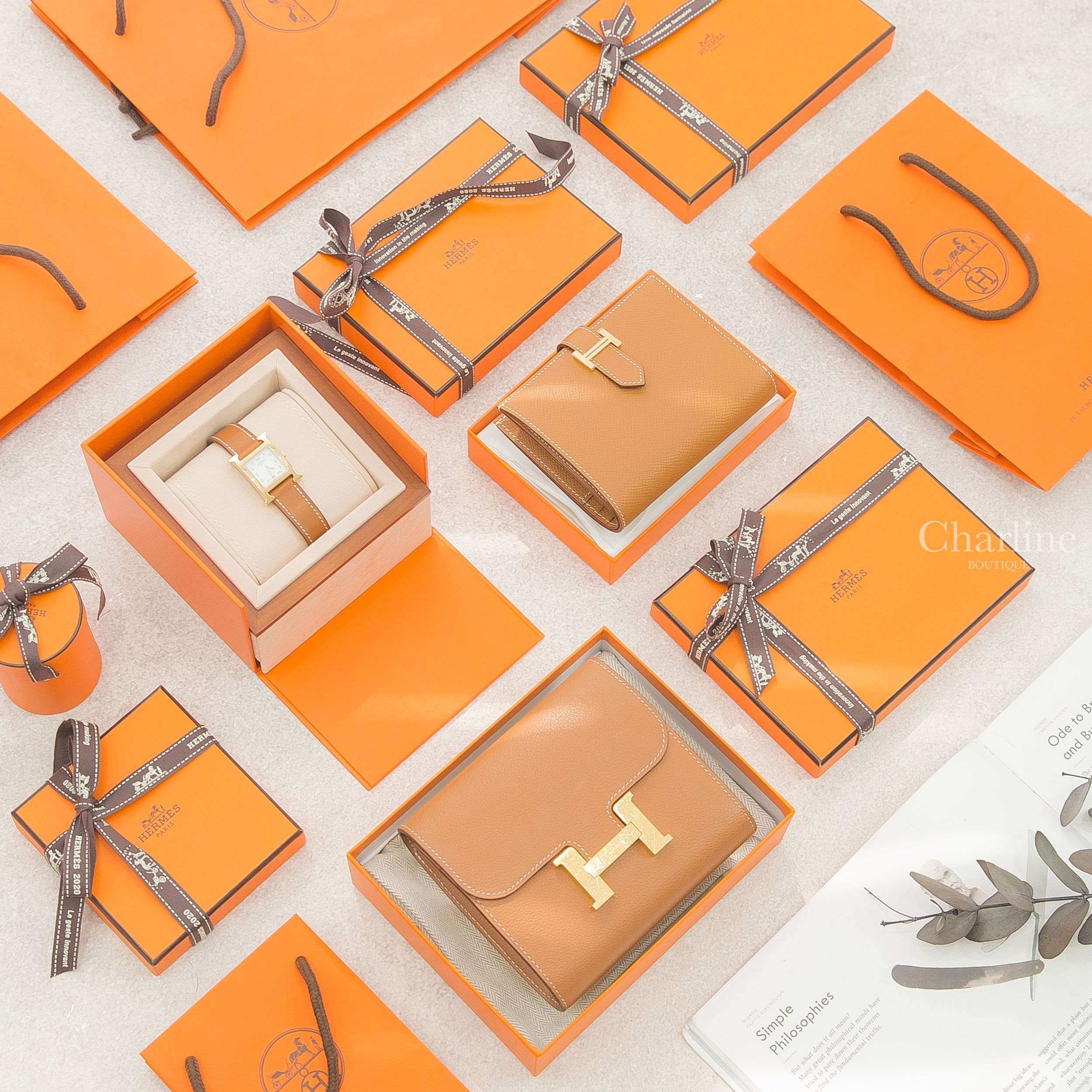 Hermès Bearn Compact Wallet 37 Gold Epsom 焦糖色金釦短夾,Hermes Constance Compact 37 Gold Evercolor 焦糖色金釦短夾-Charline Boutique 精品代購