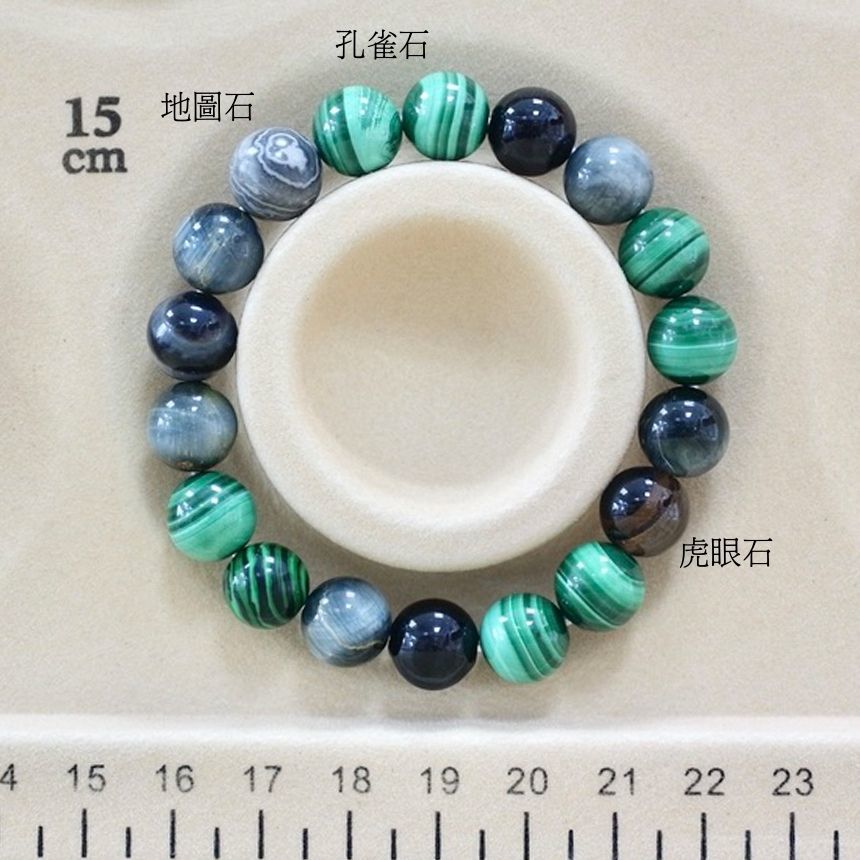 B047地圖石/孔雀石/虎眼石/天然晶石/能量石/珠寶/飾品/純手工/純天然/療癒/冥想/凈化/護身符/健康運