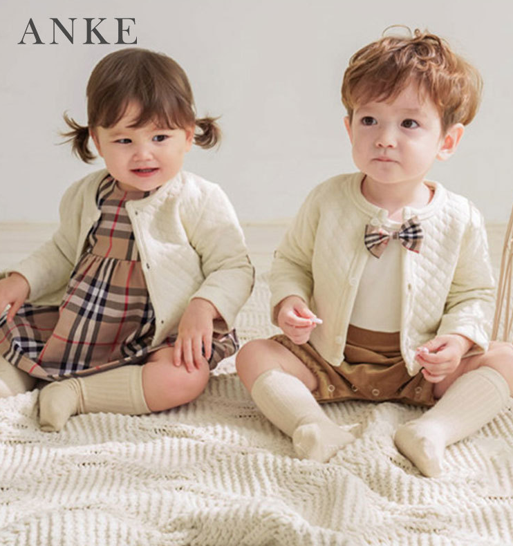 cute baby plaid set