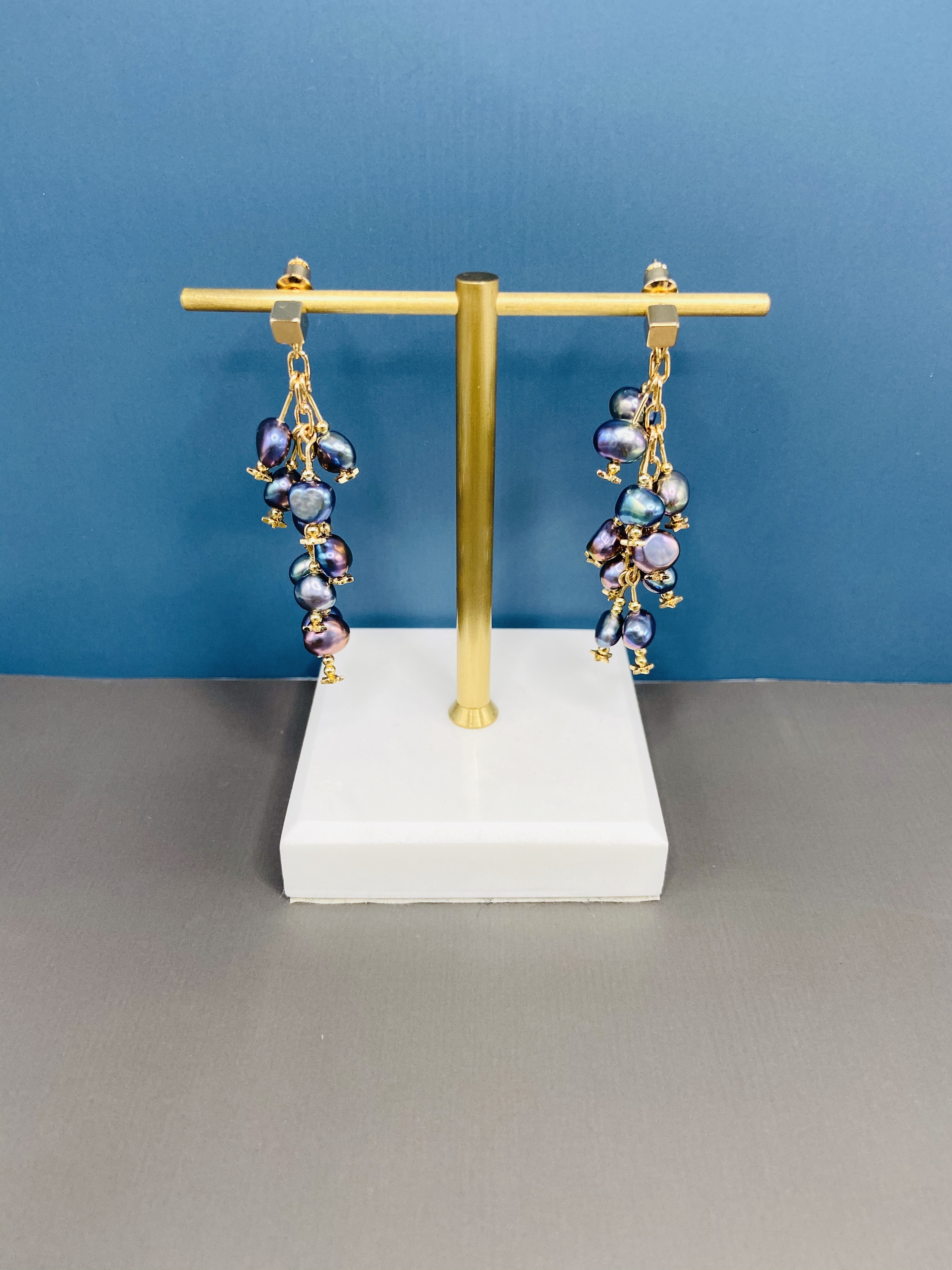 COLE COOL天然淡水珍珠14KGF耳環 不規則珍珠