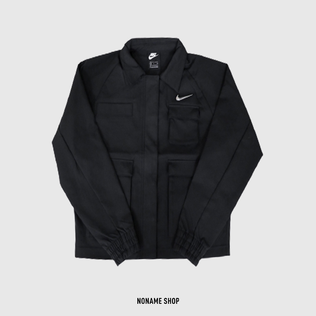 NIKE NSW SWOOSH 大口袋 軍裝 三口袋 工裝外套 黑