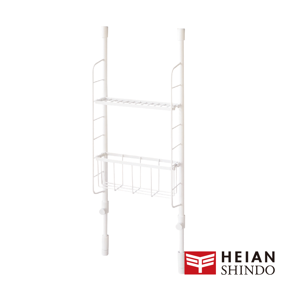 【日本 平安伸銅】SPLUCE免鑽孔廚衛收納籃層架(S)組合SPL-3 (超薄窄版)(另可加購配件)