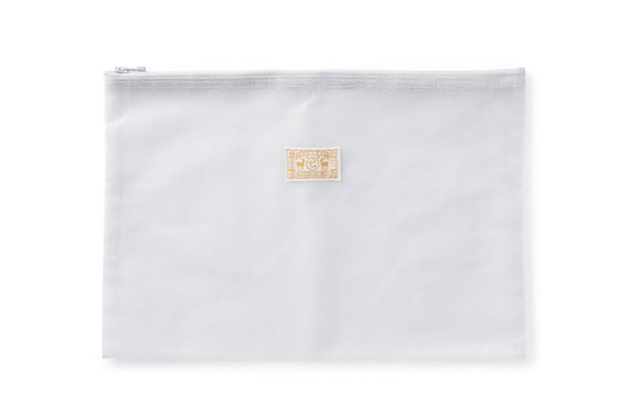 中川政七-(塑膠拉鍊)蚊帳尼龍收納包 大 灰