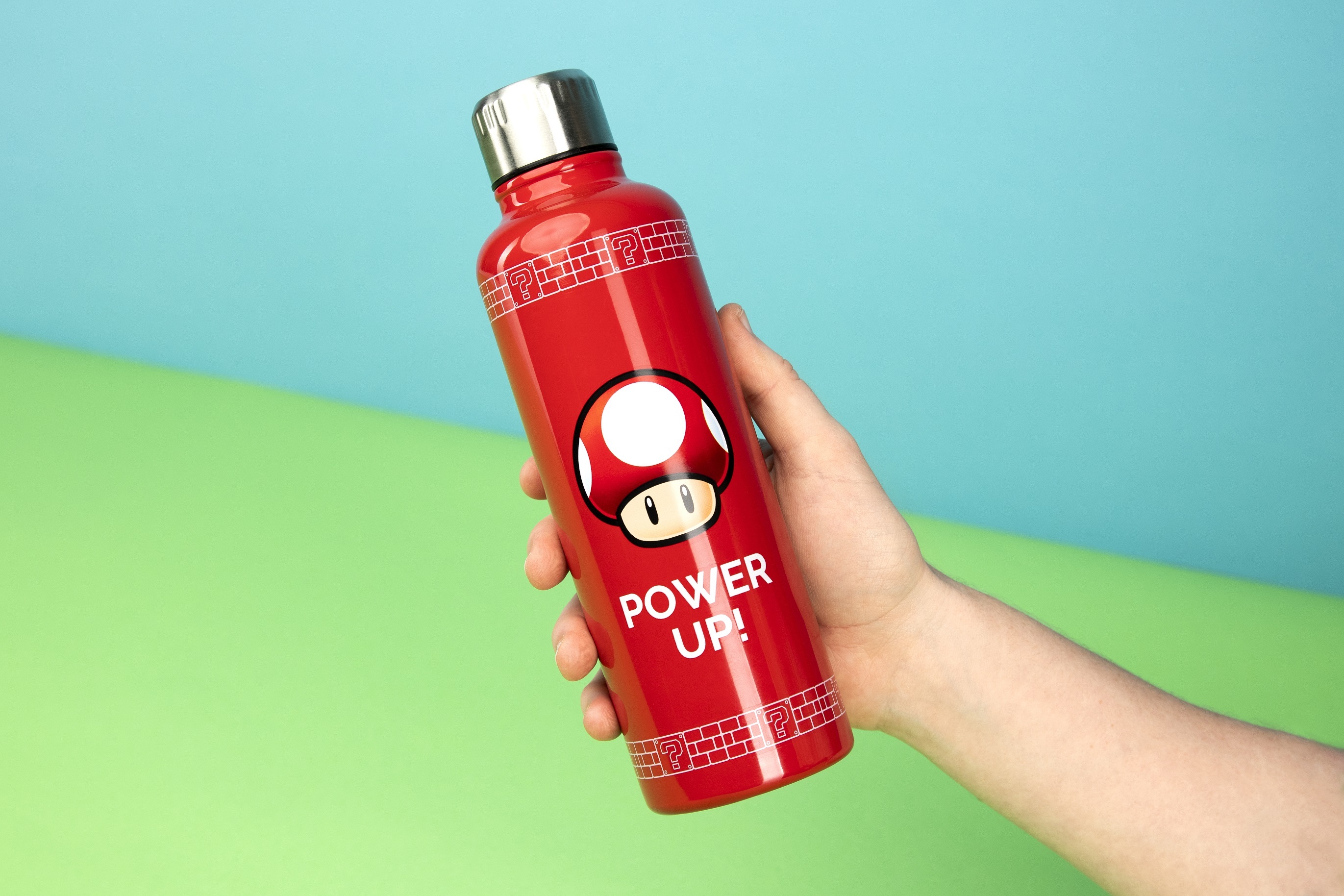 任天堂官方授權 瑪利歐 - 超級蘑菇 金屬保溫瓶 500mL