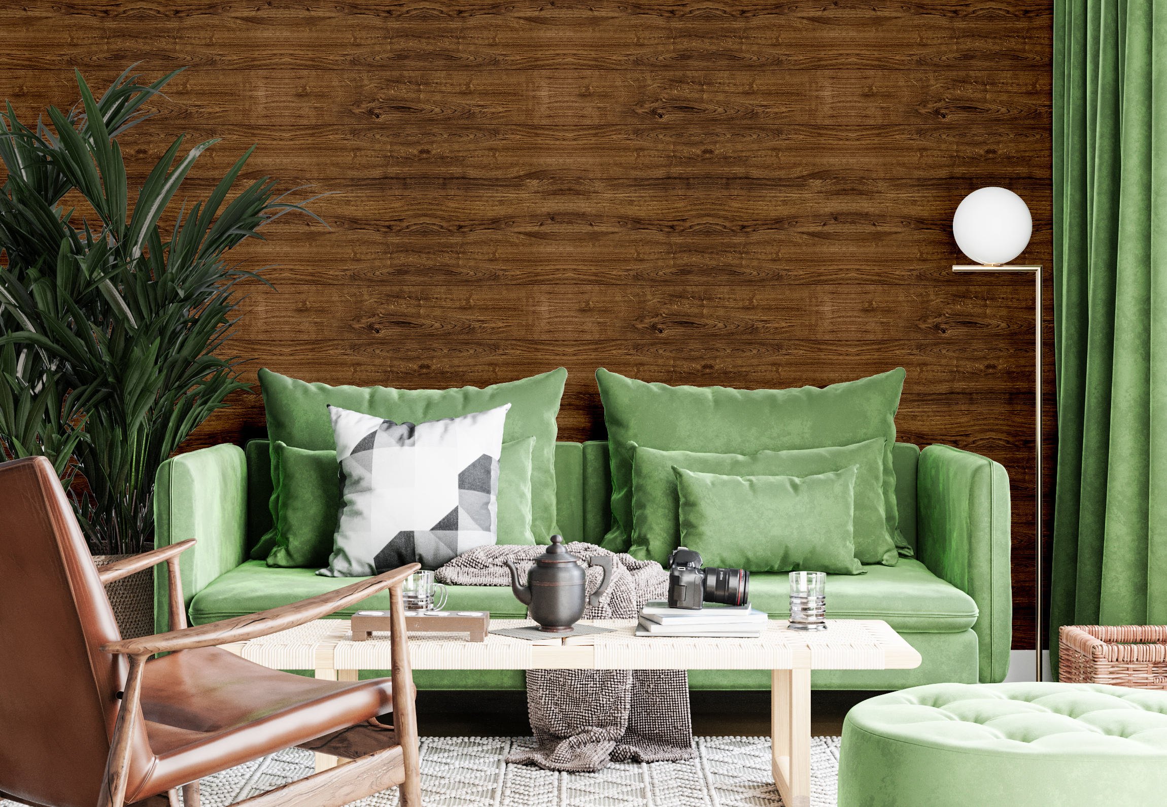 美牆貼貼// 咖啡暖木紋(5/10/20片裝)