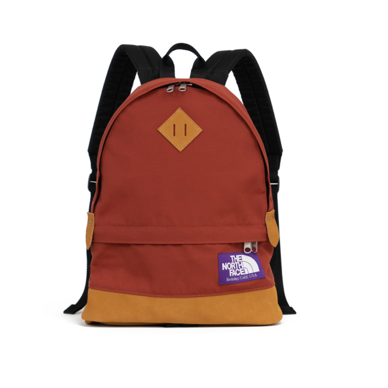 TNF 紫標THE NORTH FACE Medium Day Pack 灰色磚紅灰綠拼接後背包【N