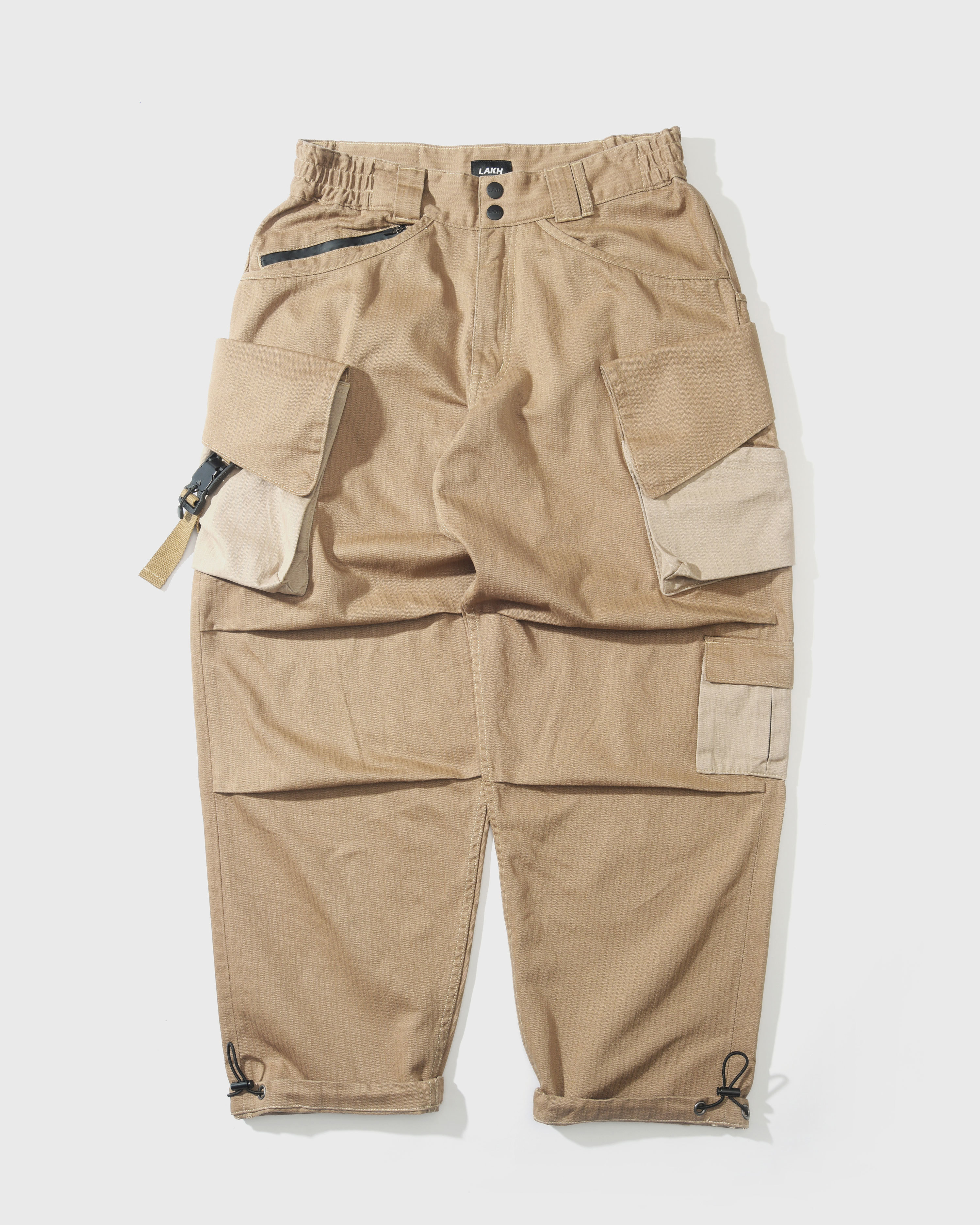 [現貨] LAKH Supply Twelve Pockets Cargo Pants (Herringbone - Khaki)