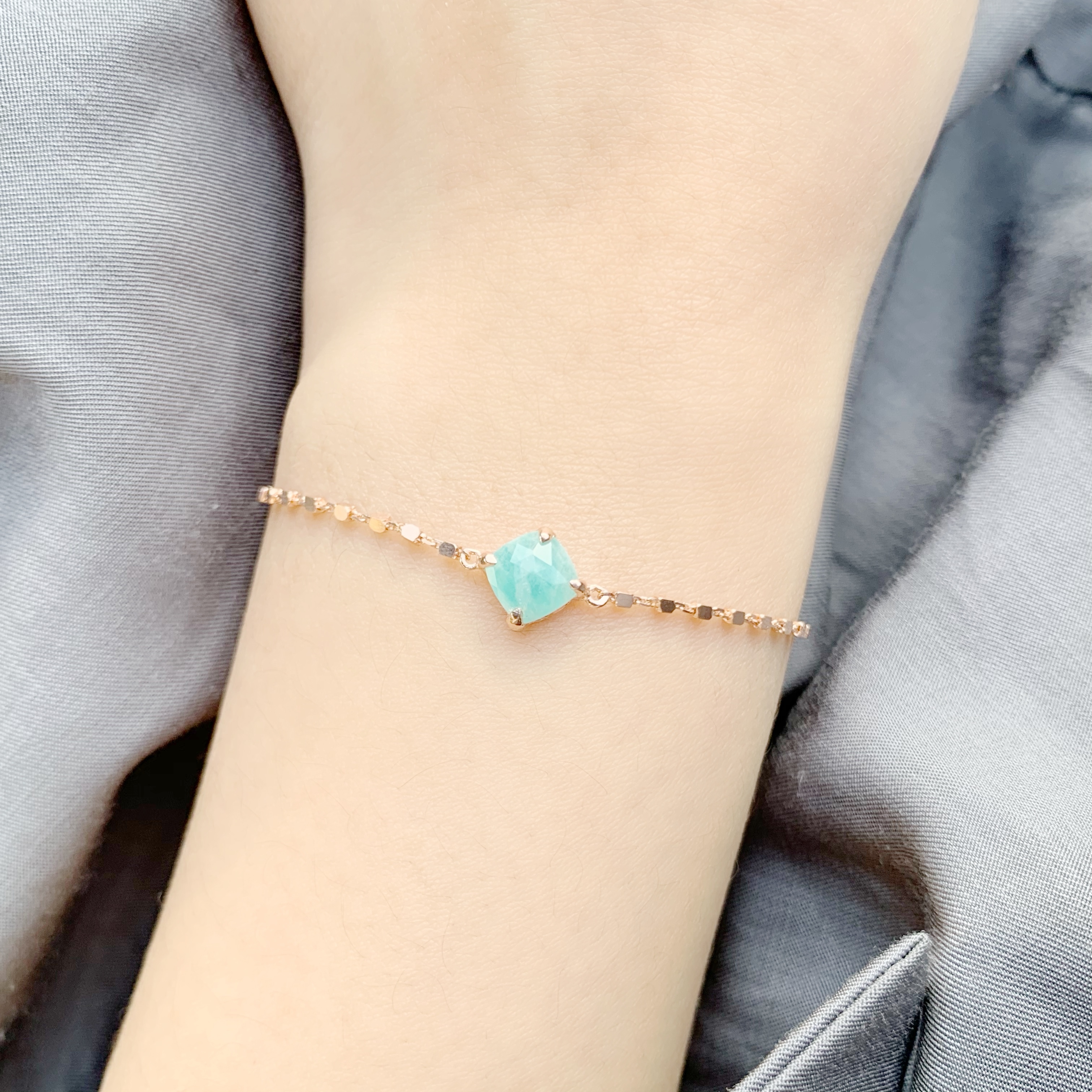 簡約菱四爪天河滿滿方塊手鍊