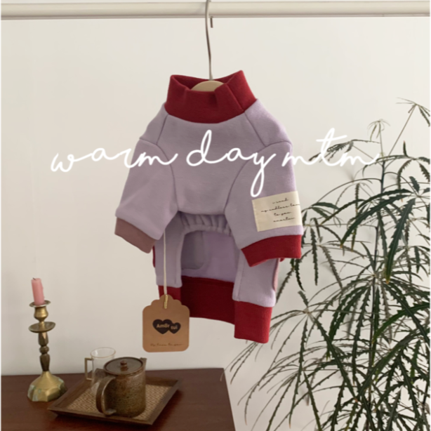 溫暖好日子口袋T-Shirt (紫丁香勃根地)