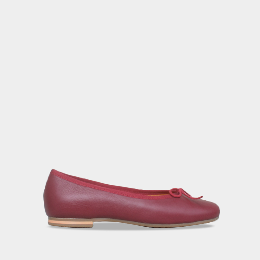 15606 酒紅 手工娃娃鞋