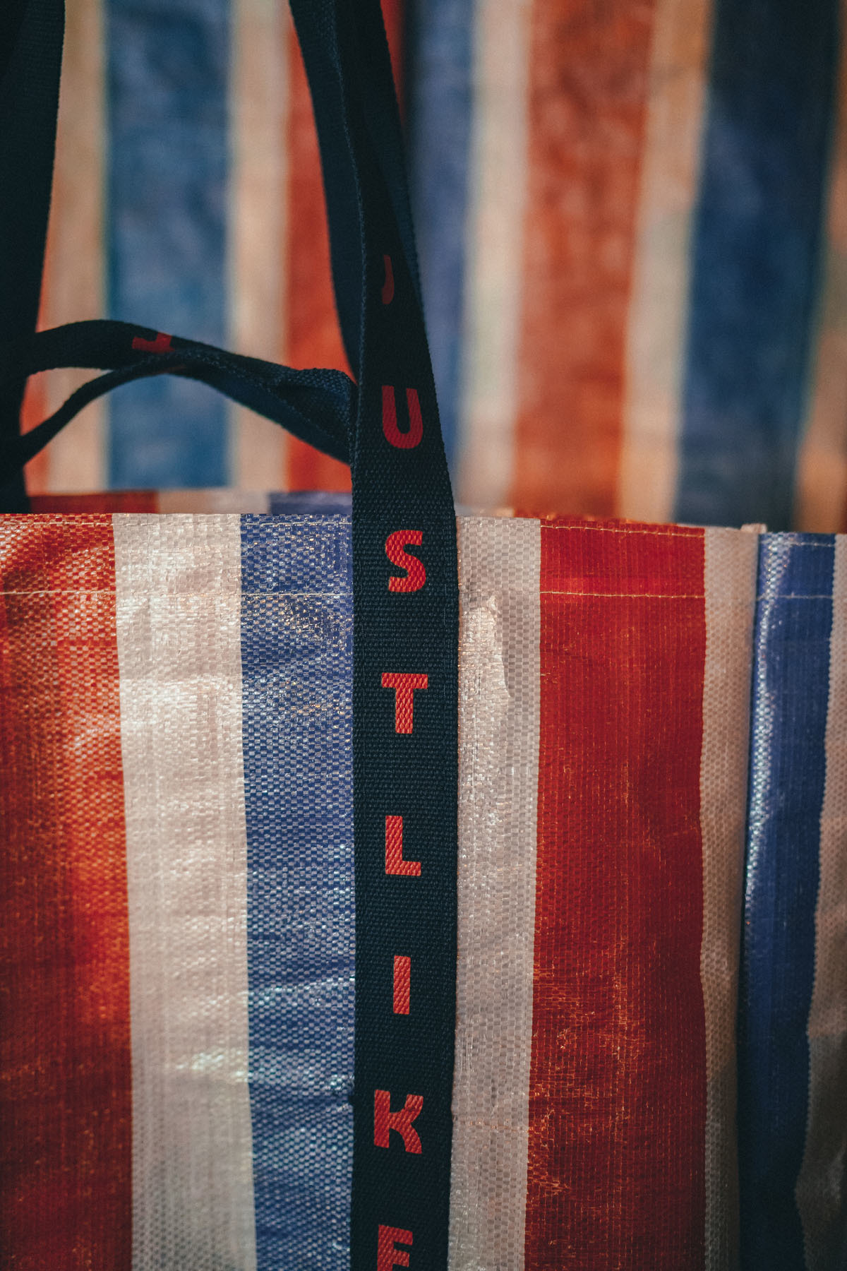 【Just Home】紅白藍購物袋