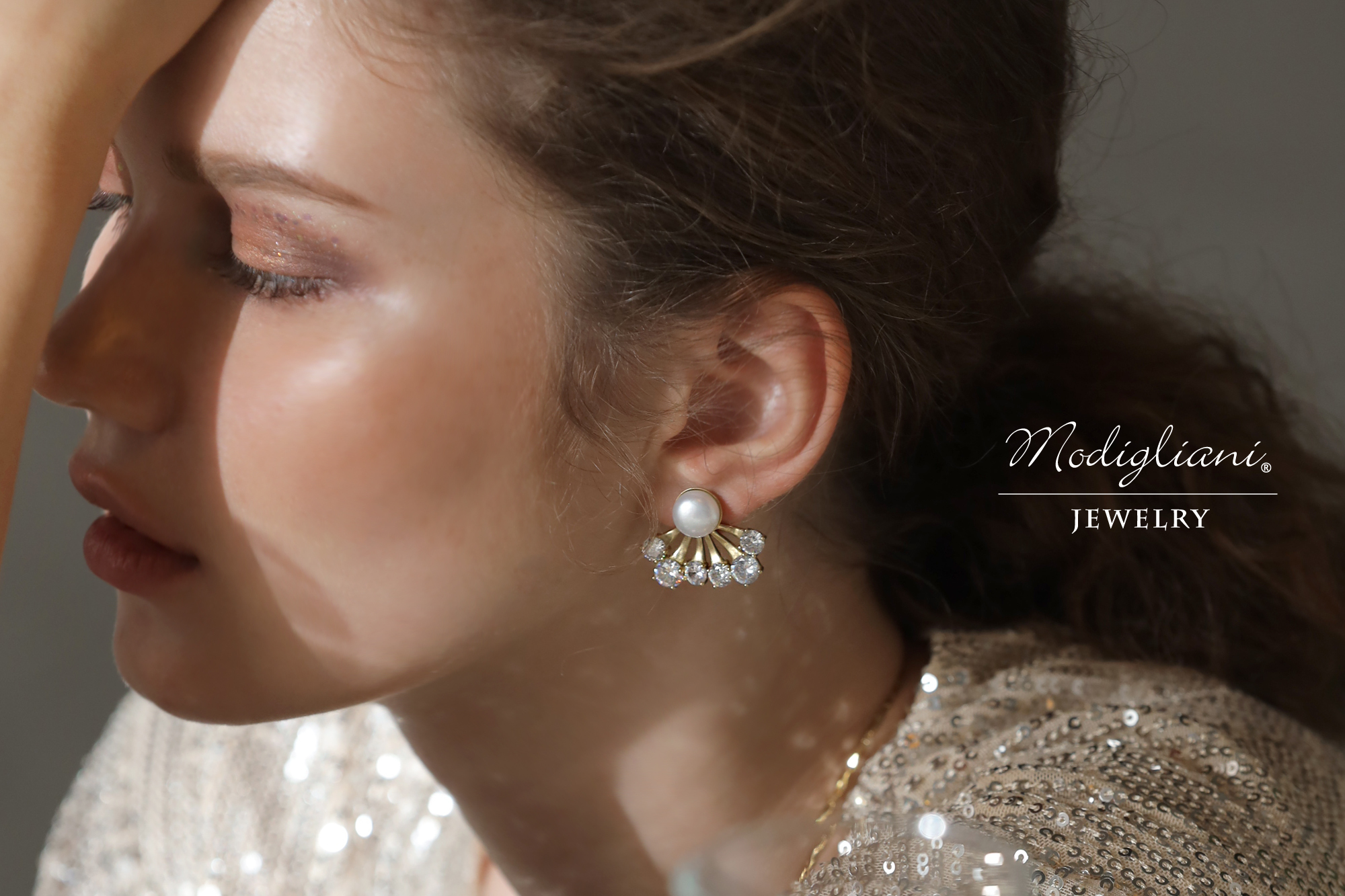 黃銅飾品,黃銅,耳環,兩戴式耳環,天然珍珠,氣質,華麗,鋯石