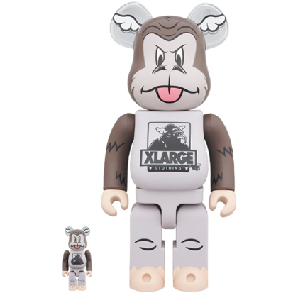 🥇現貨🥇BEARBRICK 400%+100% XLARGE × D*FACE BROWN