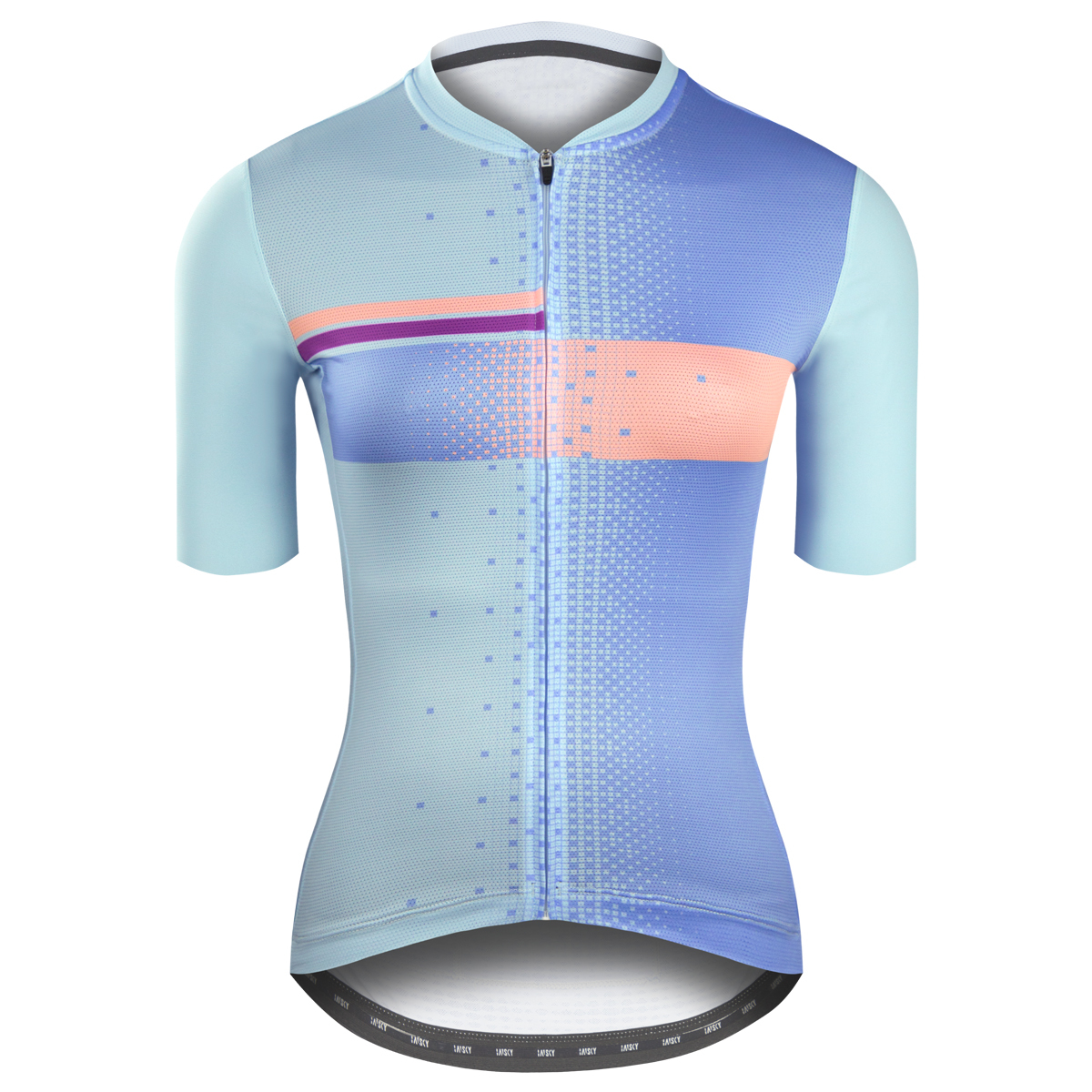 女款空力短車衣 點點 螢光藍