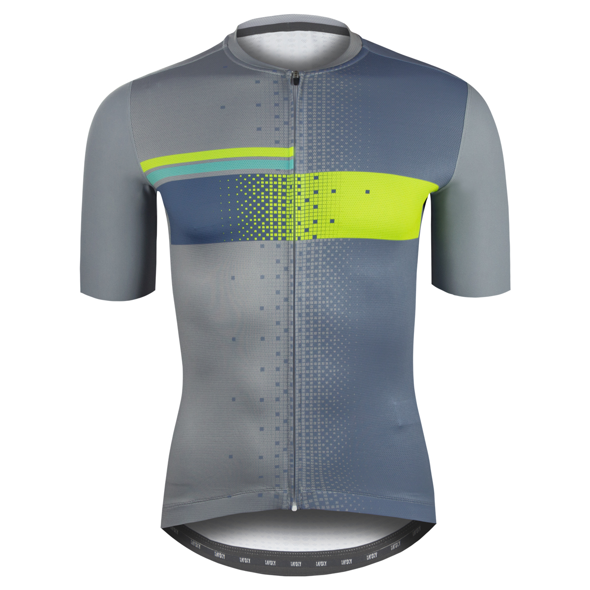 男款空力短車衣 點點 螢光灰