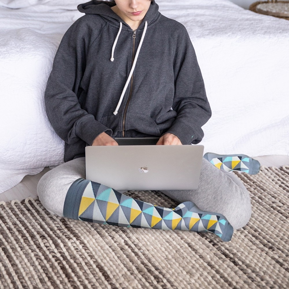 灰鑽石｜紐約設計師款．壓力及膝襪