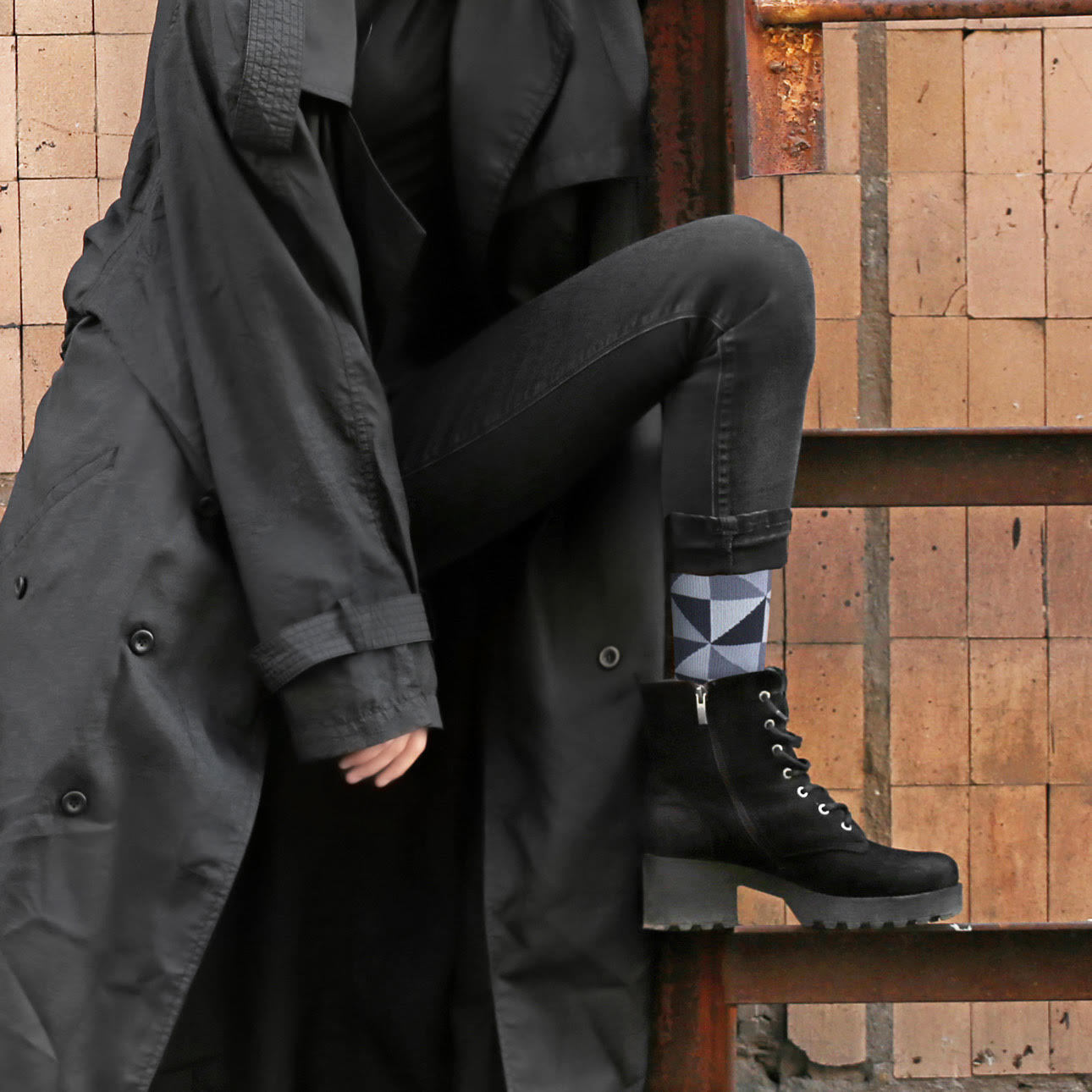 黑鑽石｜紐約設計師款．壓力3/4襪