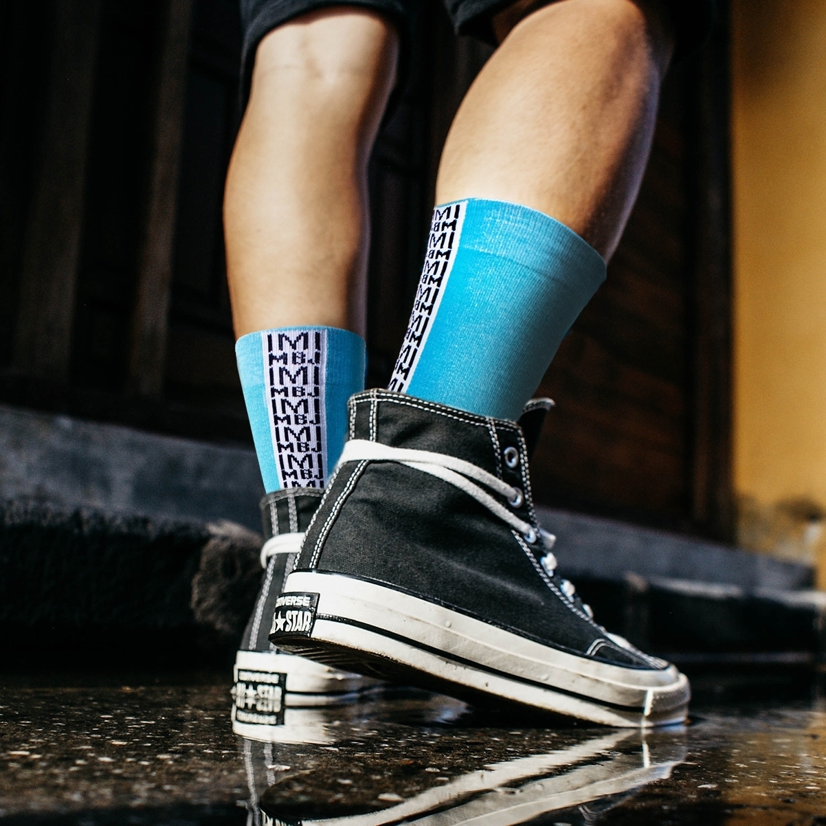 純 · 尼斯湖藍｜經典設計師款 · 壓力3/4襪