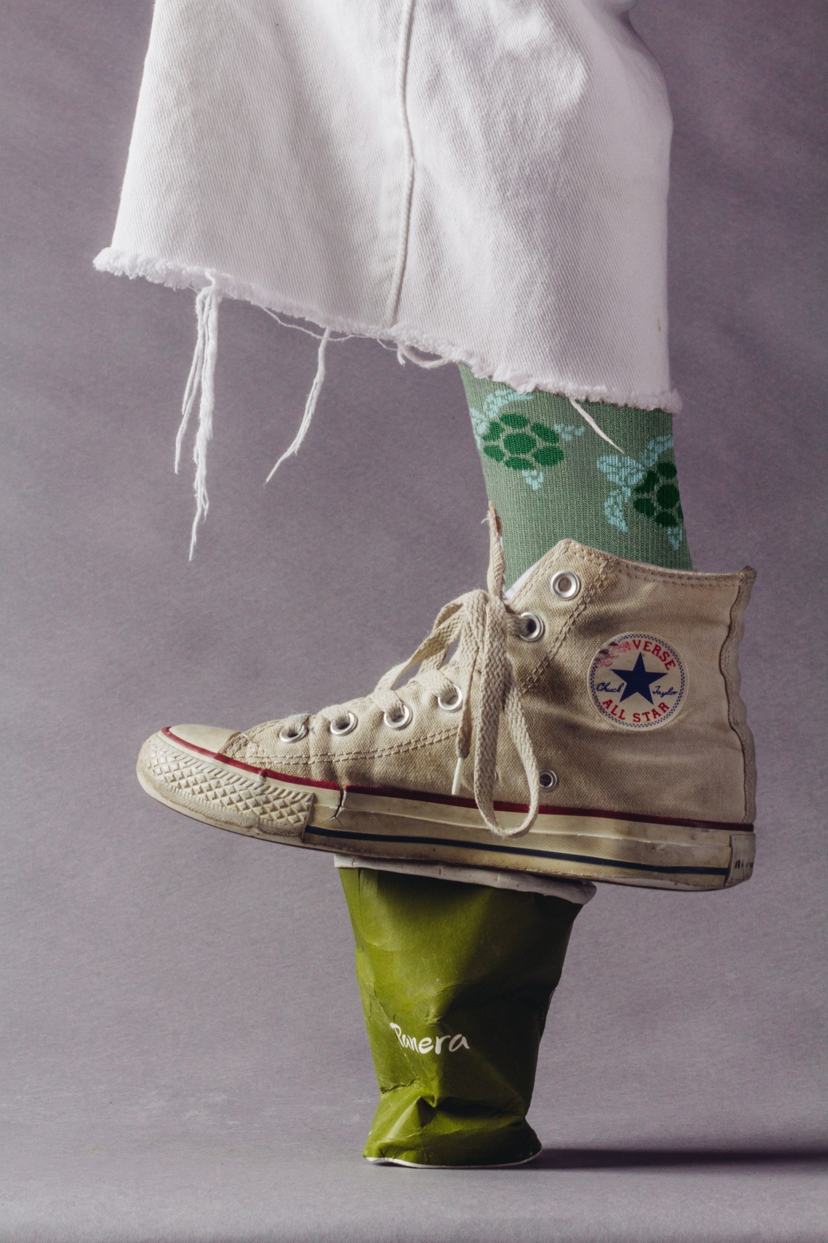 悠游 · 綠海｜守護海洋設計款．壓力3/4襪