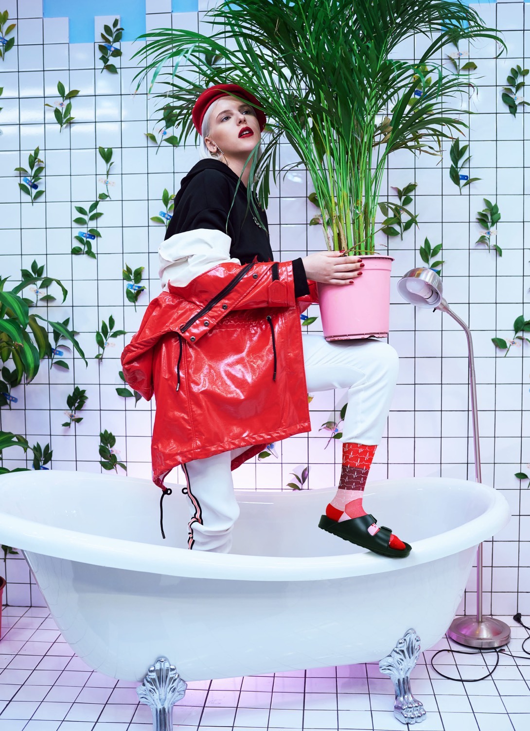 紅心電圖｜墨爾本設計師款．壓力3/4襪