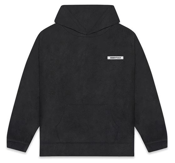 FEAR OF GOD ESSENTIALS Polar Fleece Hoodie BLACK 搖粒絨 3D LOGO 帽T