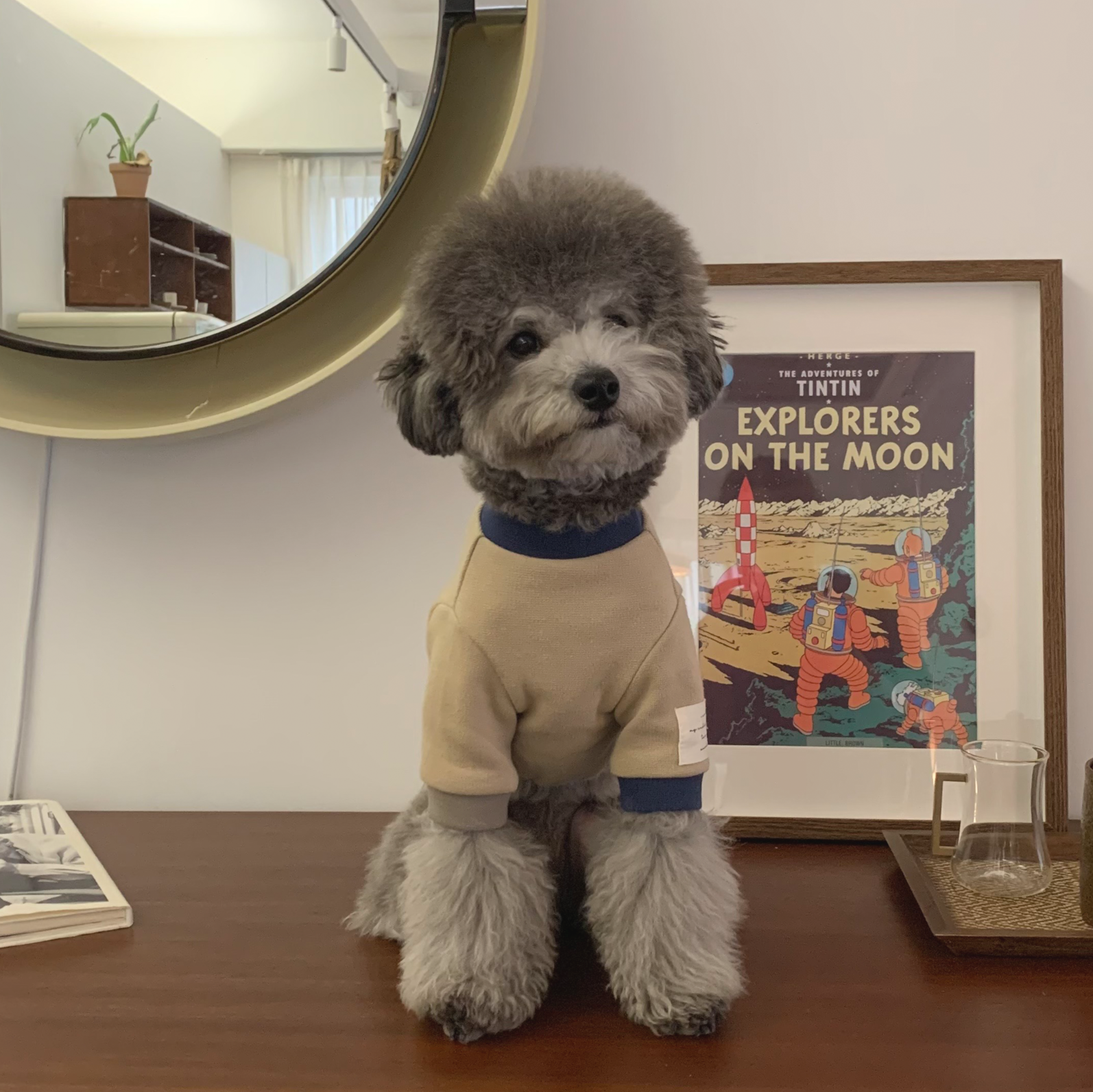 溫暖好日子口袋T-Shirt (焦糖海軍藍)