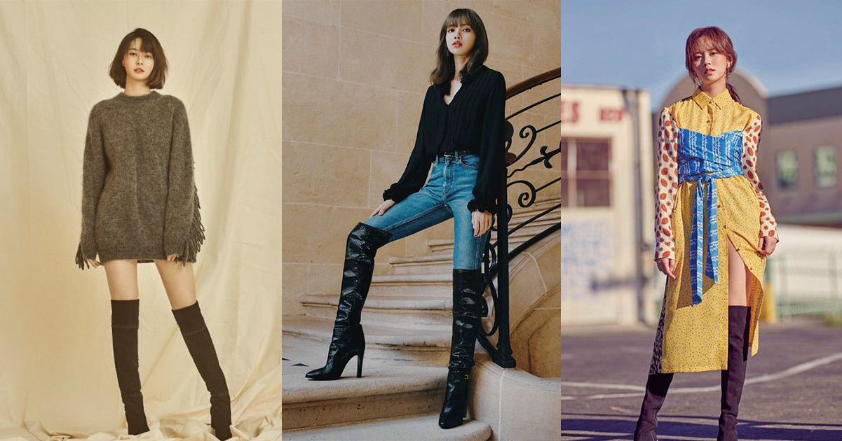 過膝長靴適合所有身高的人，小隻女孩們也能透過穿搭技巧輕鬆駕馭