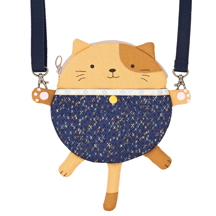 digital pattern Cute cat-shaped small shoulder bag