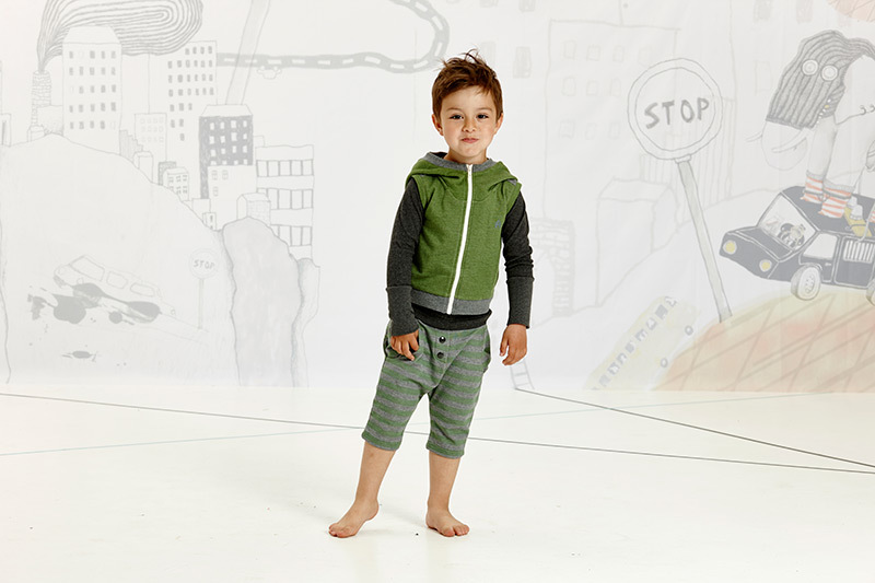 〖 Albababy 〗灰綠條紋短褲