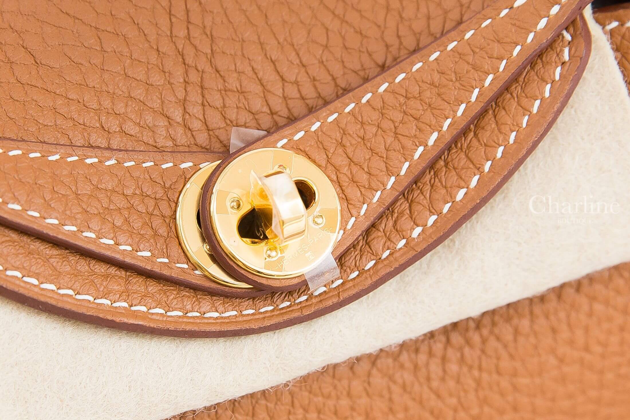 Hermès Lindy Mini 37 Gold Taurillon Clemence 焦糖色金釦
