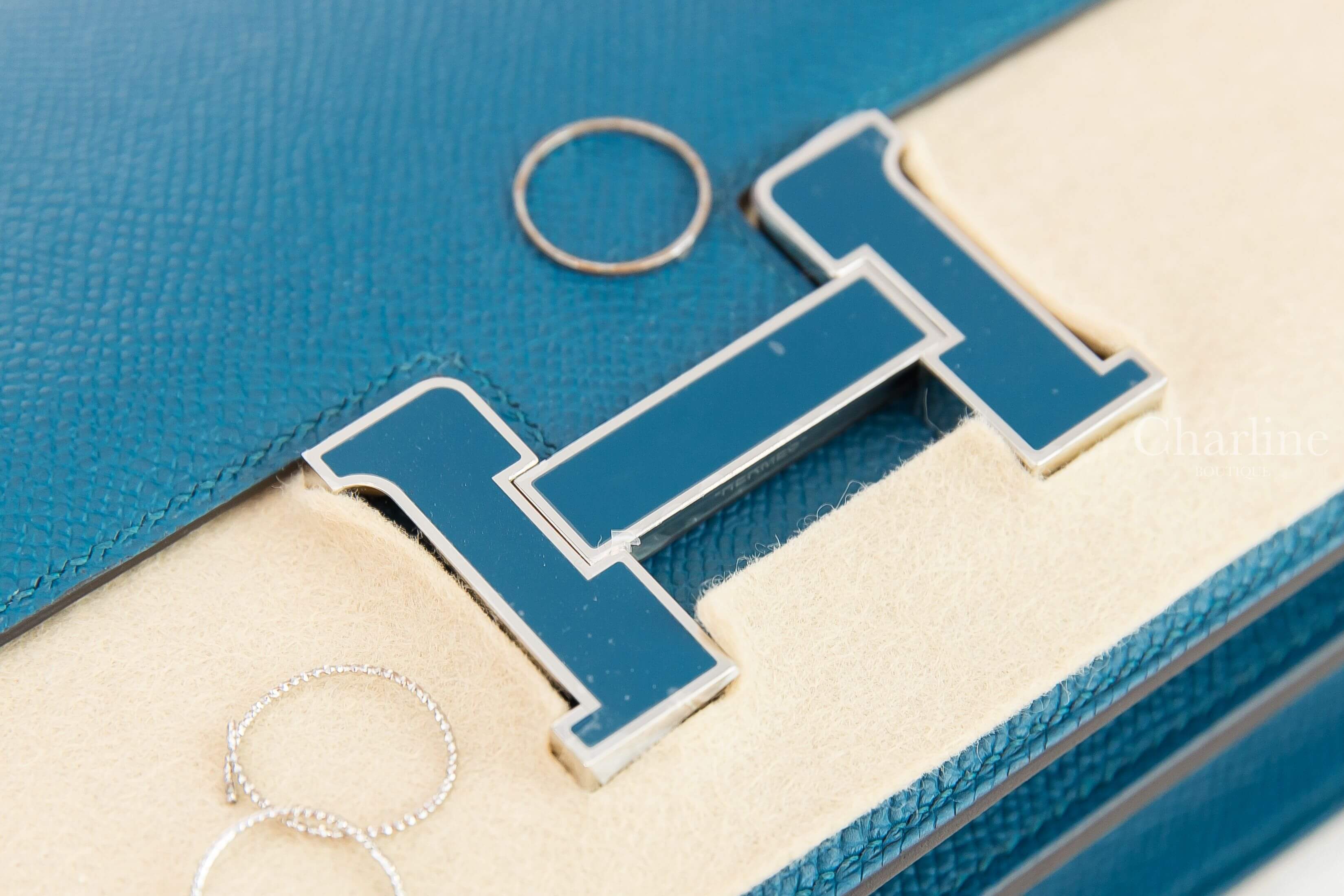 Hermès Mini Constance III 18cm W0 Vert Bosphore Epsom 博斯普魯斯綠珐瑯釦