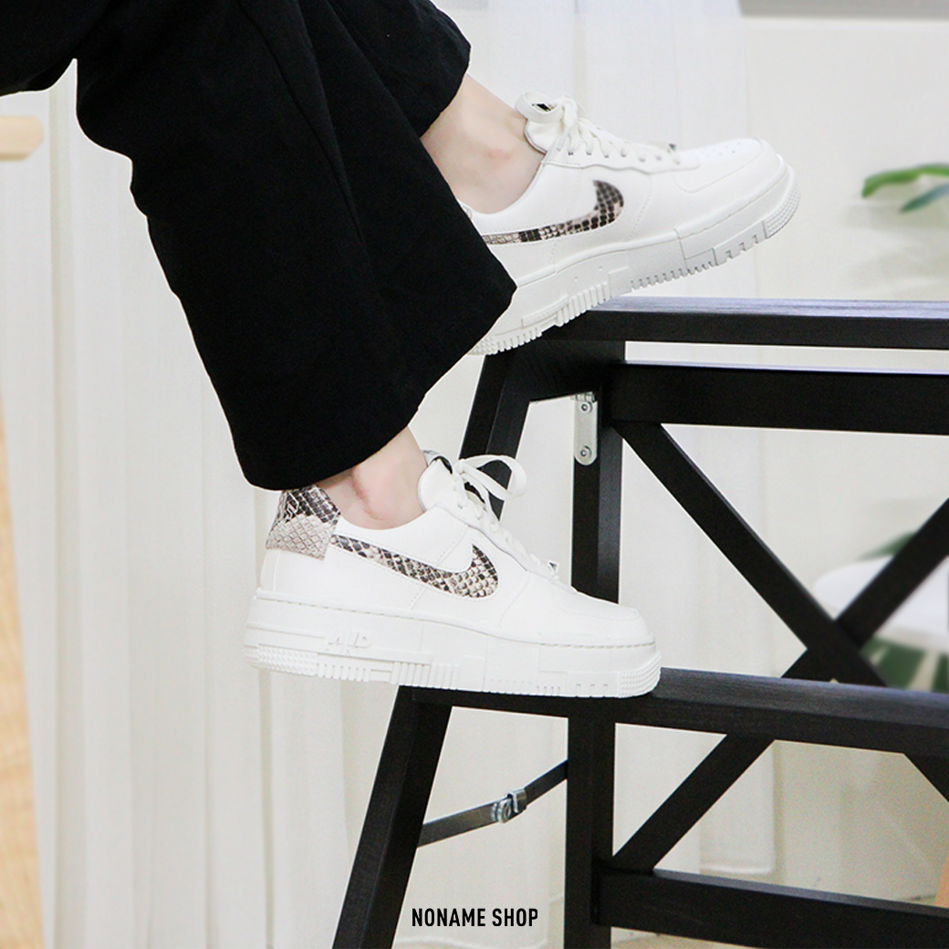 NIKE Air Force 1 AF1 QS Pixel 經典 像素 解構 鱷魚紋路
