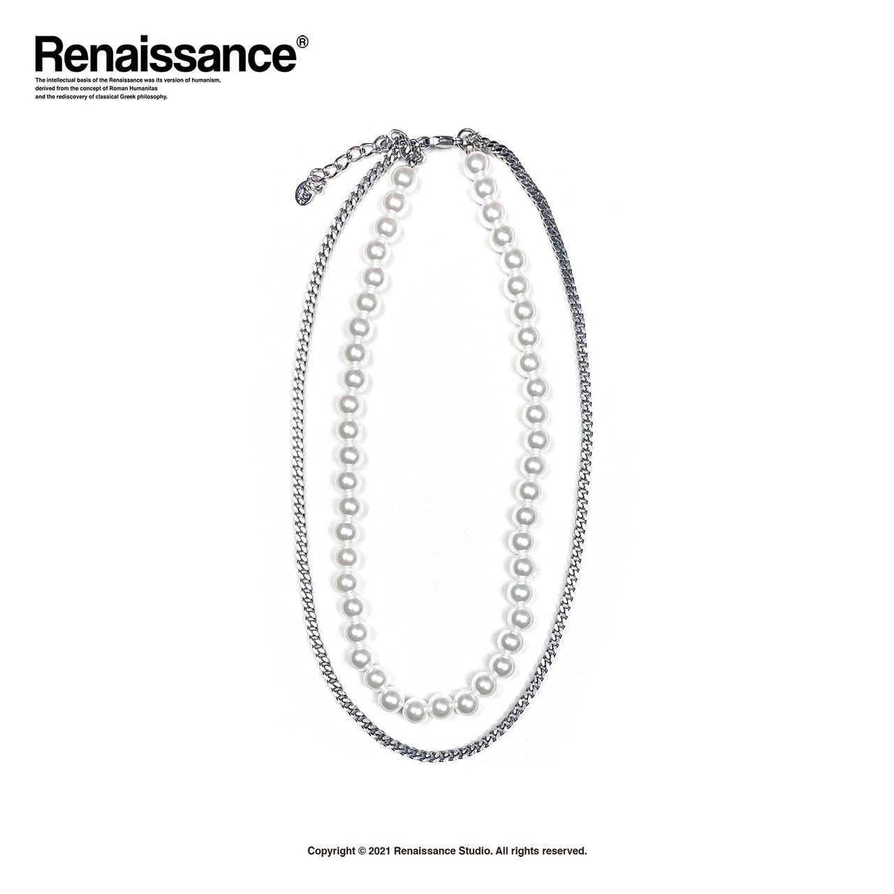 現貨 RENAISSANCE 雙層 珍珠 鏈條 古巴 項鍊