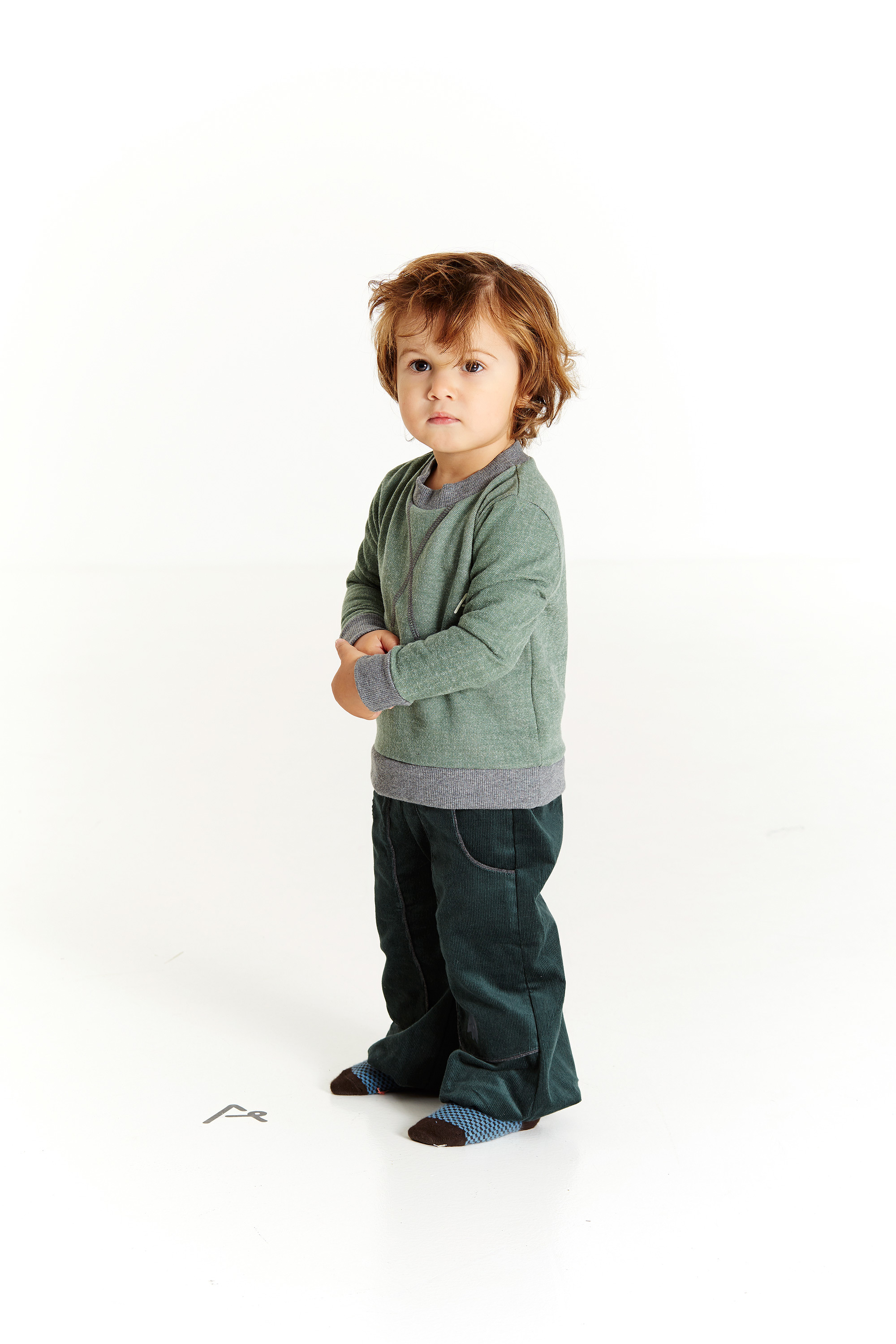 〖 Albababy 〗墨綠小刺蝟燈芯絨神燈褲