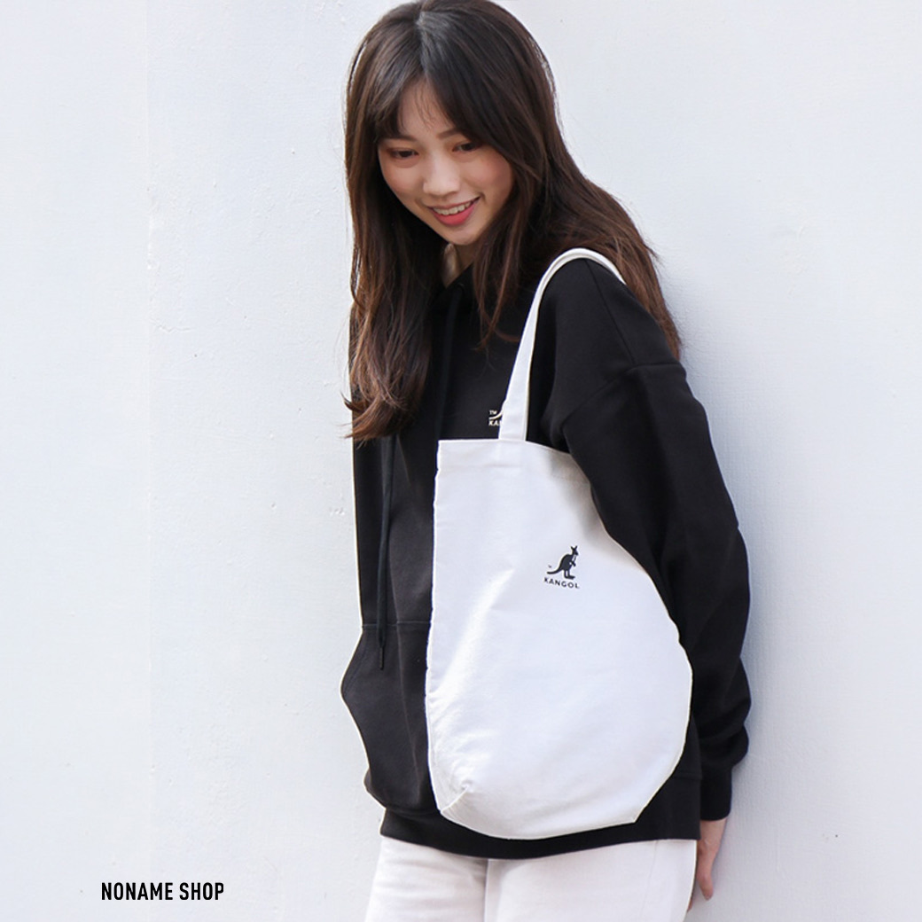 <<錯過哭哭‼️現貨超低價>> KANGOL 英國 袋鼠 環保 文青 托特包 手提袋 白
