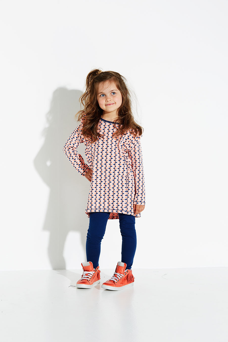 〖 Albababy 〗嫩粉長袖皺摺洋裝