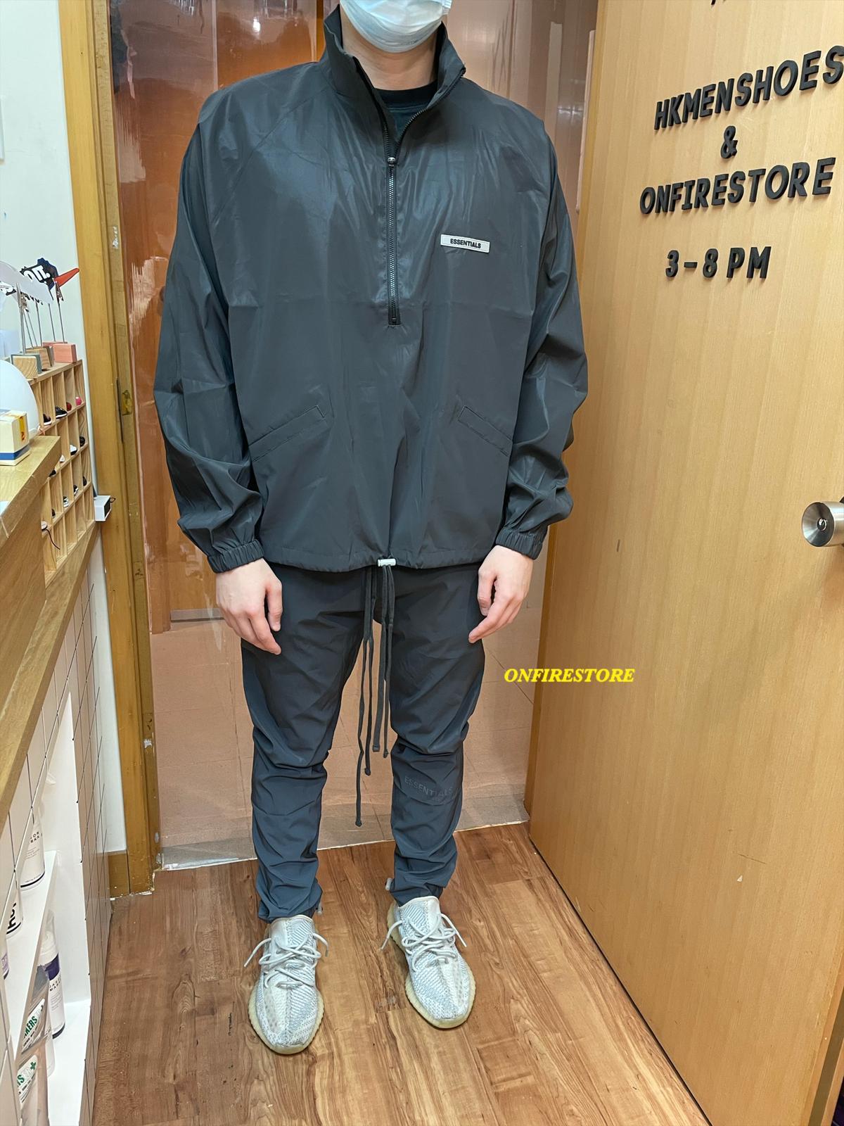 Fear Of God Essentials Black Half-Zip Track Jacket