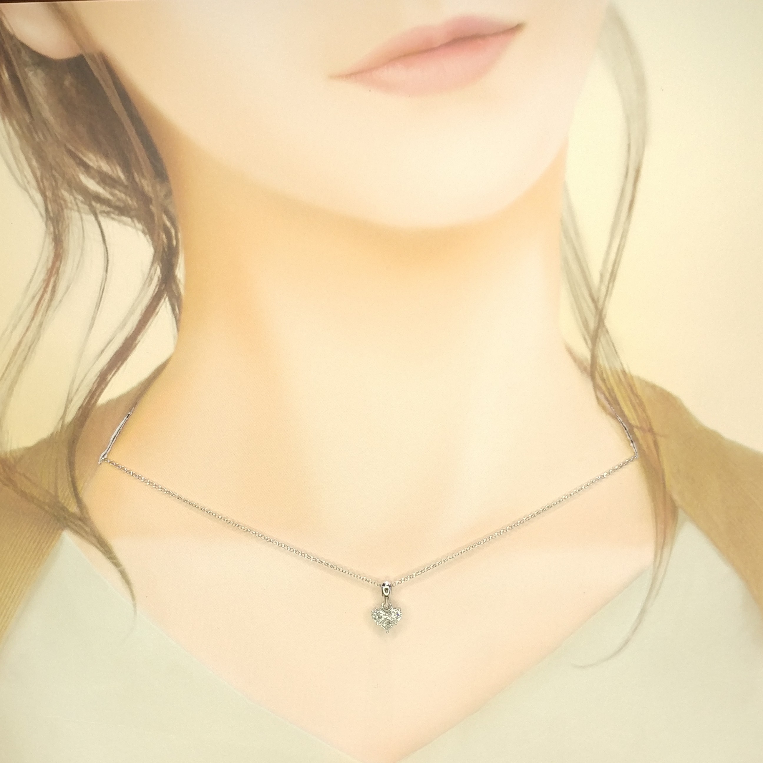 18K White Gold 0.48ct Diamond Pendant